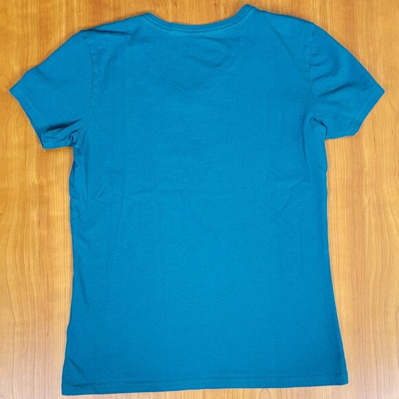Life Is Good Aqua V-Neck Short Sleeve This Is How I Roll Cat Crusher Tee - XS - Picture 5 of 8